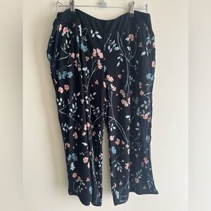 Soma Black Floral Pants